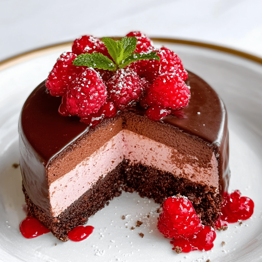 Chocolate Raspberry Mousse Cake